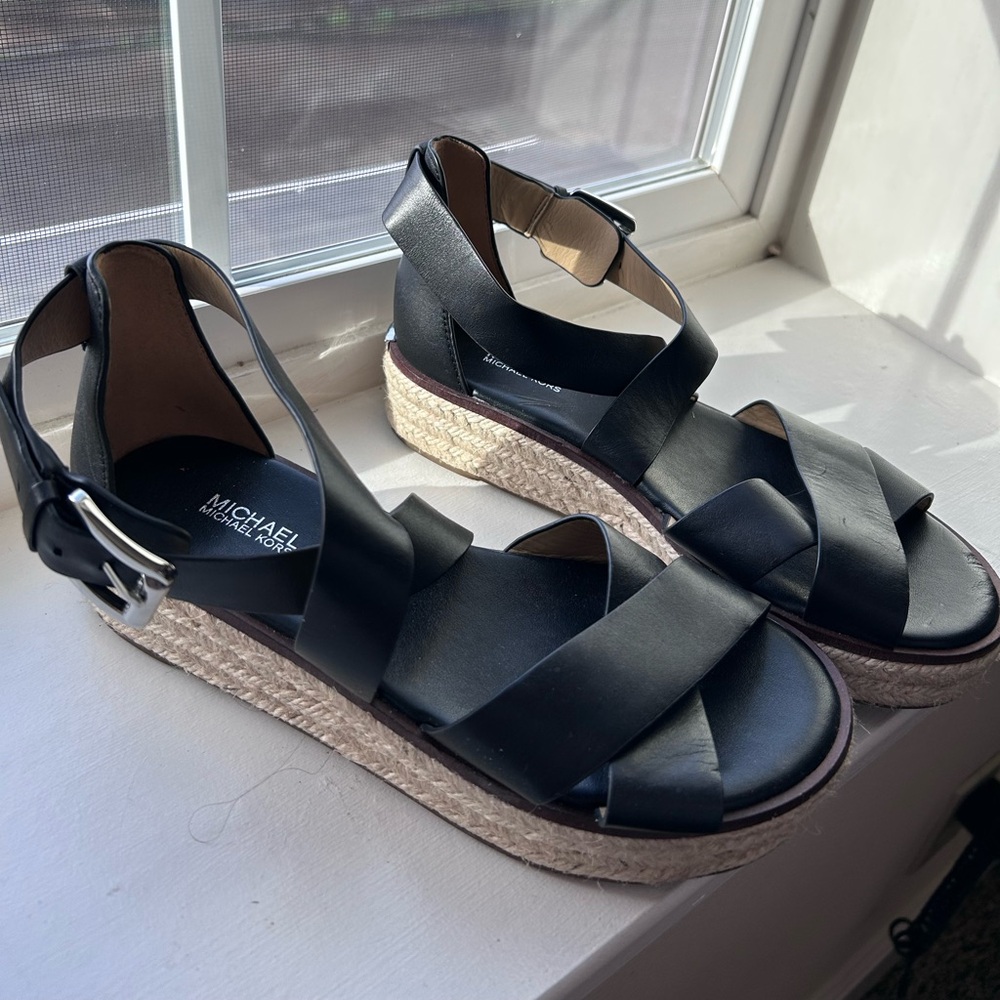 Michael Kors Black Espadrille Sandals